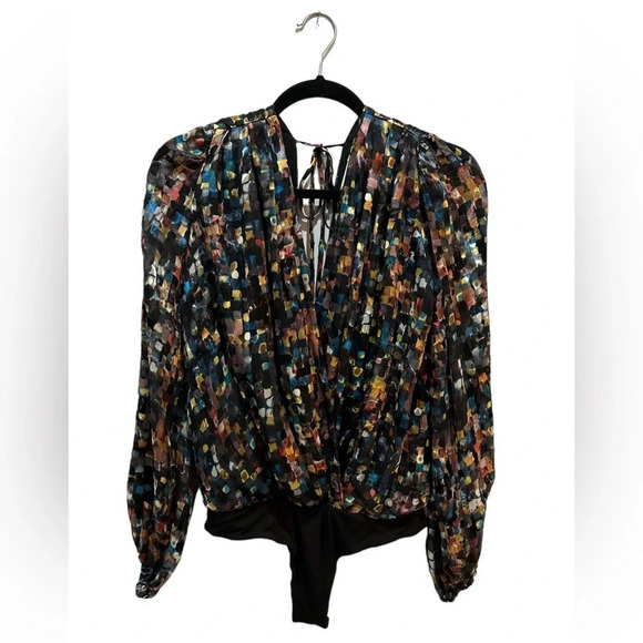 Ramy Brook Mika Plunge Neck Bodysuit - Picture 2 of 2